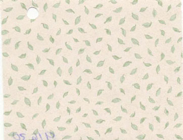 Dollhouse Miniature Pre-pasted Wallpaper, Loose Green Leaf All Over